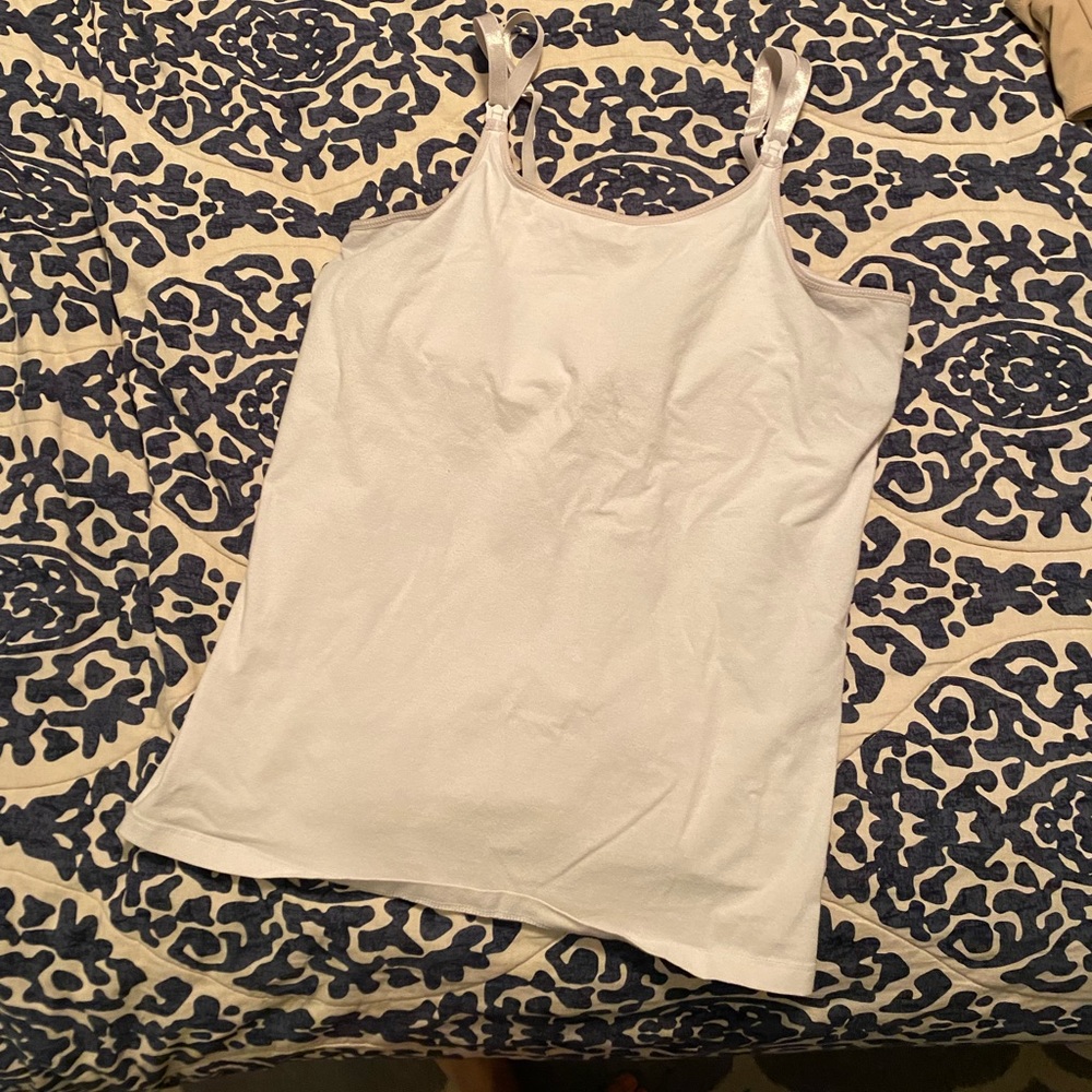 White Cotton Nursing breastfeeding Tank